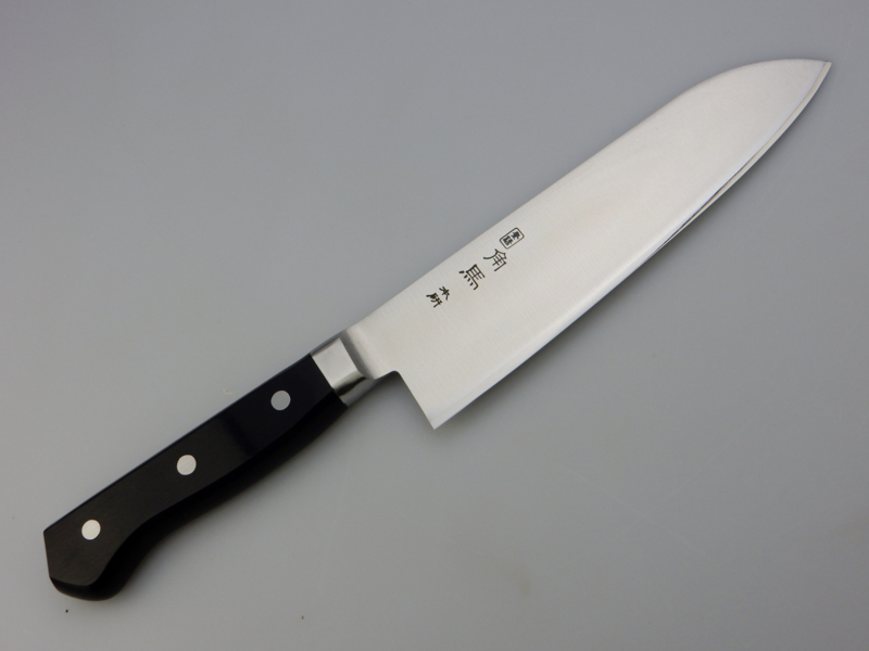 Нож кухонный Shimomura Сантоку, сталь DSR1K6, рукоять pakka wood - фото 2