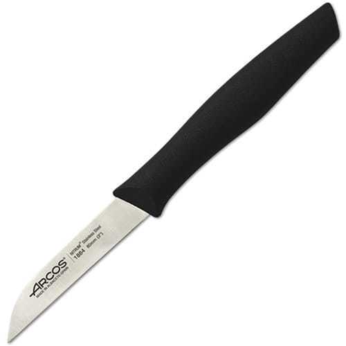 Нож для чистки 8 см, рукоять черная