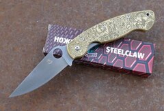 Фото Складной нож Steelclaw Боец-3 Викинг, сталь VG-10, рукоять латунь, гравировка
