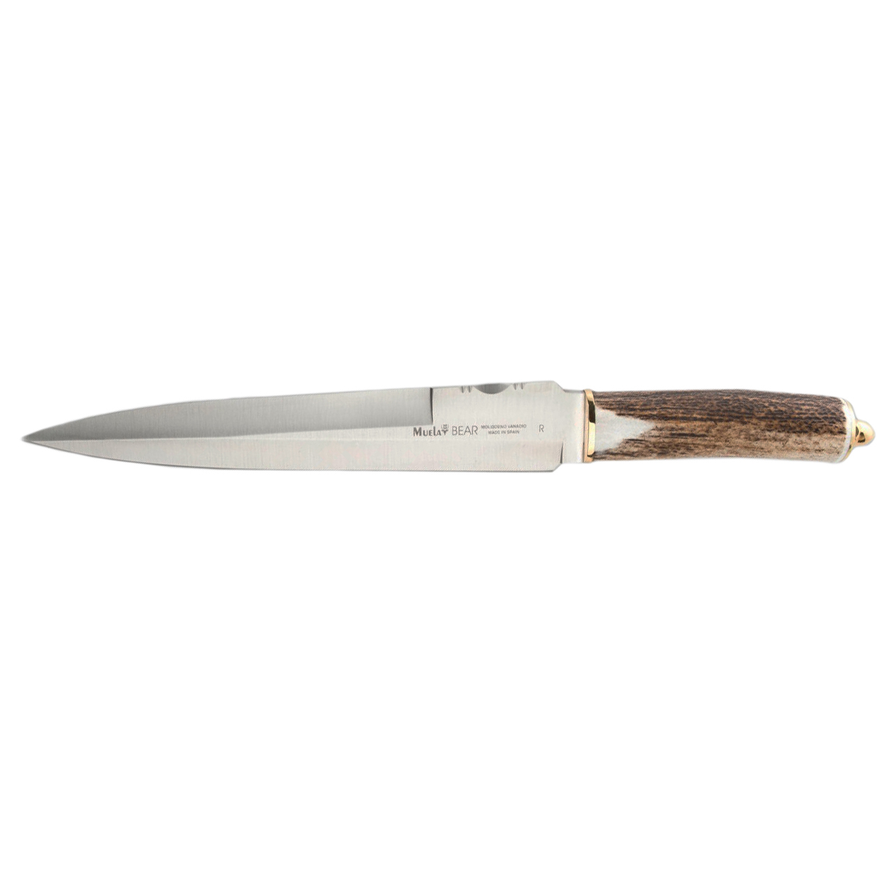 Нож с фиксированным клинком Muela Bear, сталь X50CrMoV15, рукоять олений рог от Ножиков