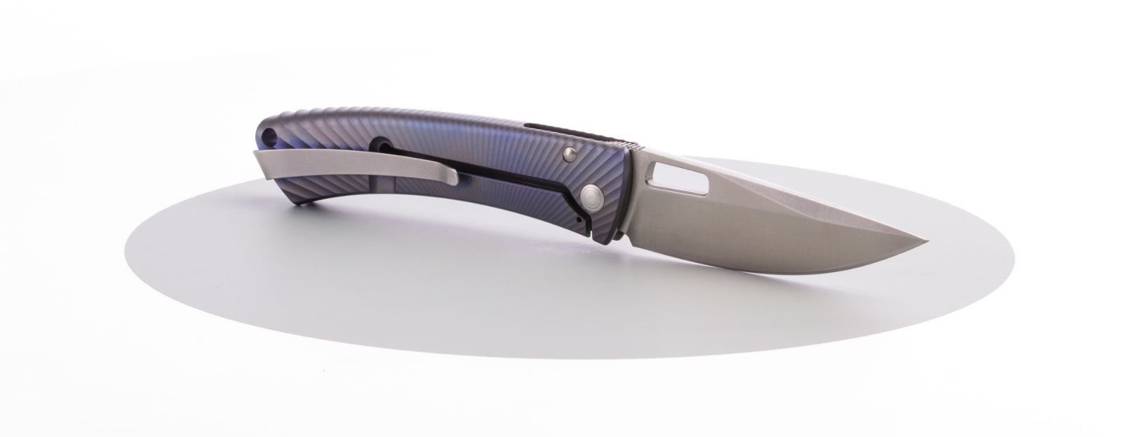 фото Нож складной lionsteel ts1 vm, сталь m390, рукоять титан, синий lion steel