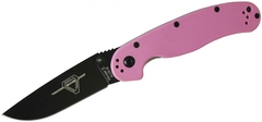 Фото Нож складной Ontario RAT-2, сталь Aus-8, рукоять термопластик GRN, pink/black