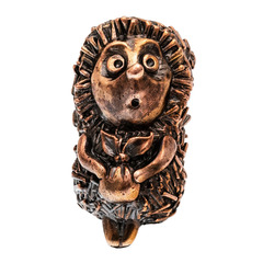 Фото Бусина для темляка Ёжик, бронза