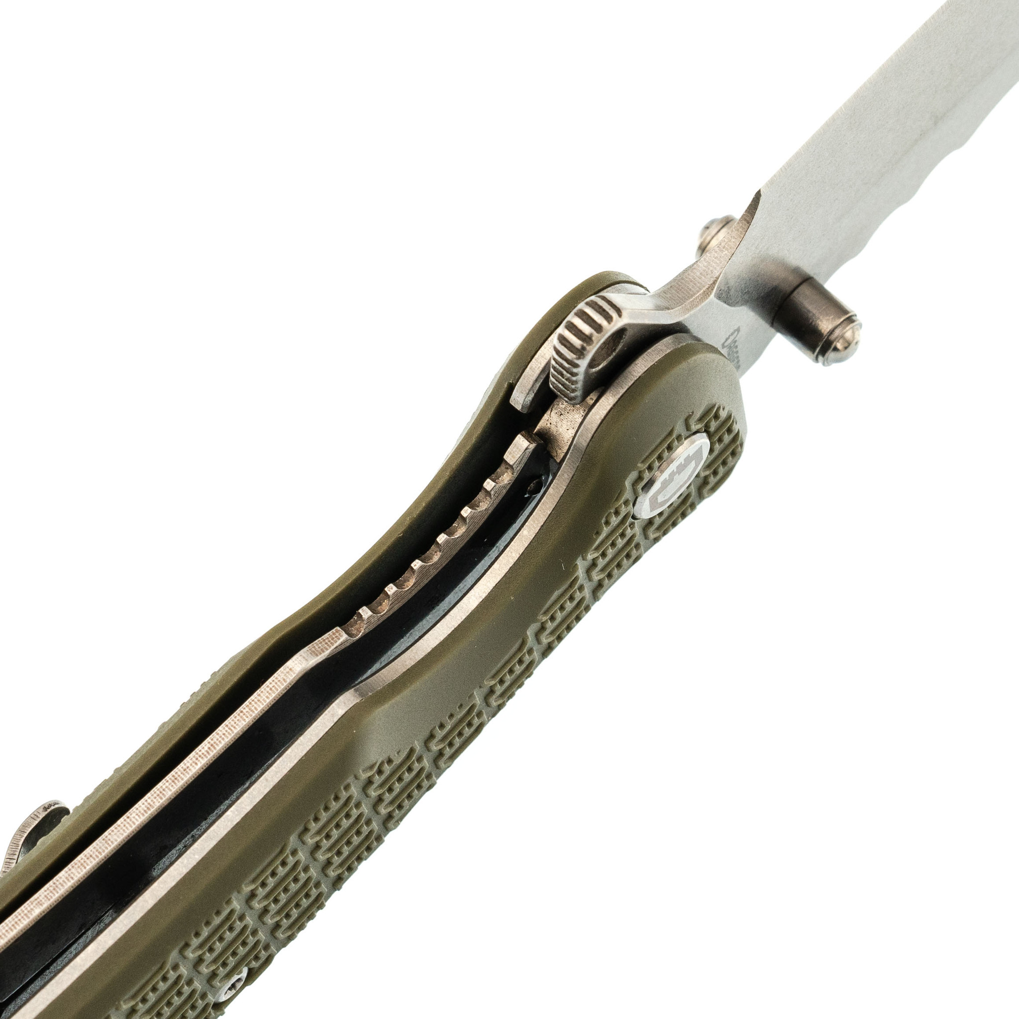 Складной нож Daggerr Rhino Olive SW, сталь 8Cr14MoV, рукоять FRN - фото 9