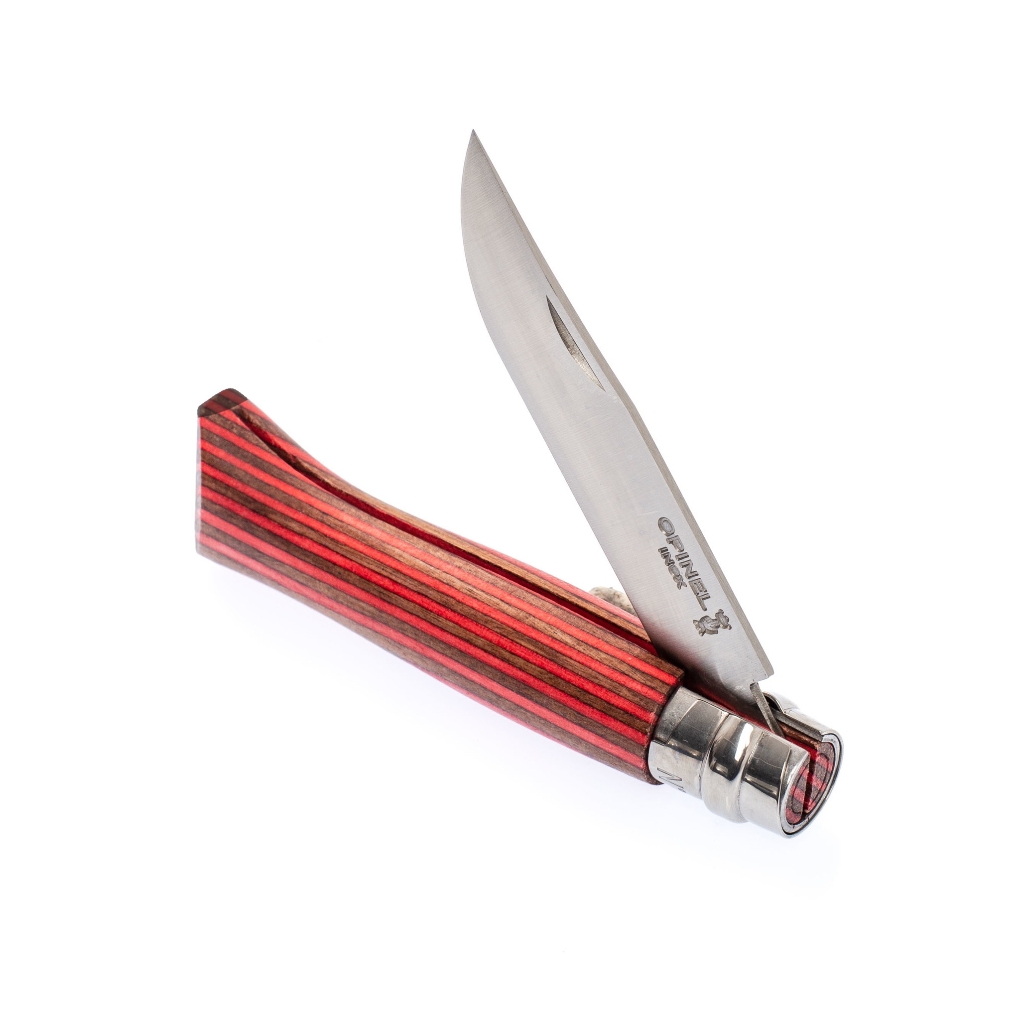 Складной Нож Opinel №08, Sandvik 12C27, красная береза,  002390 - фото 3