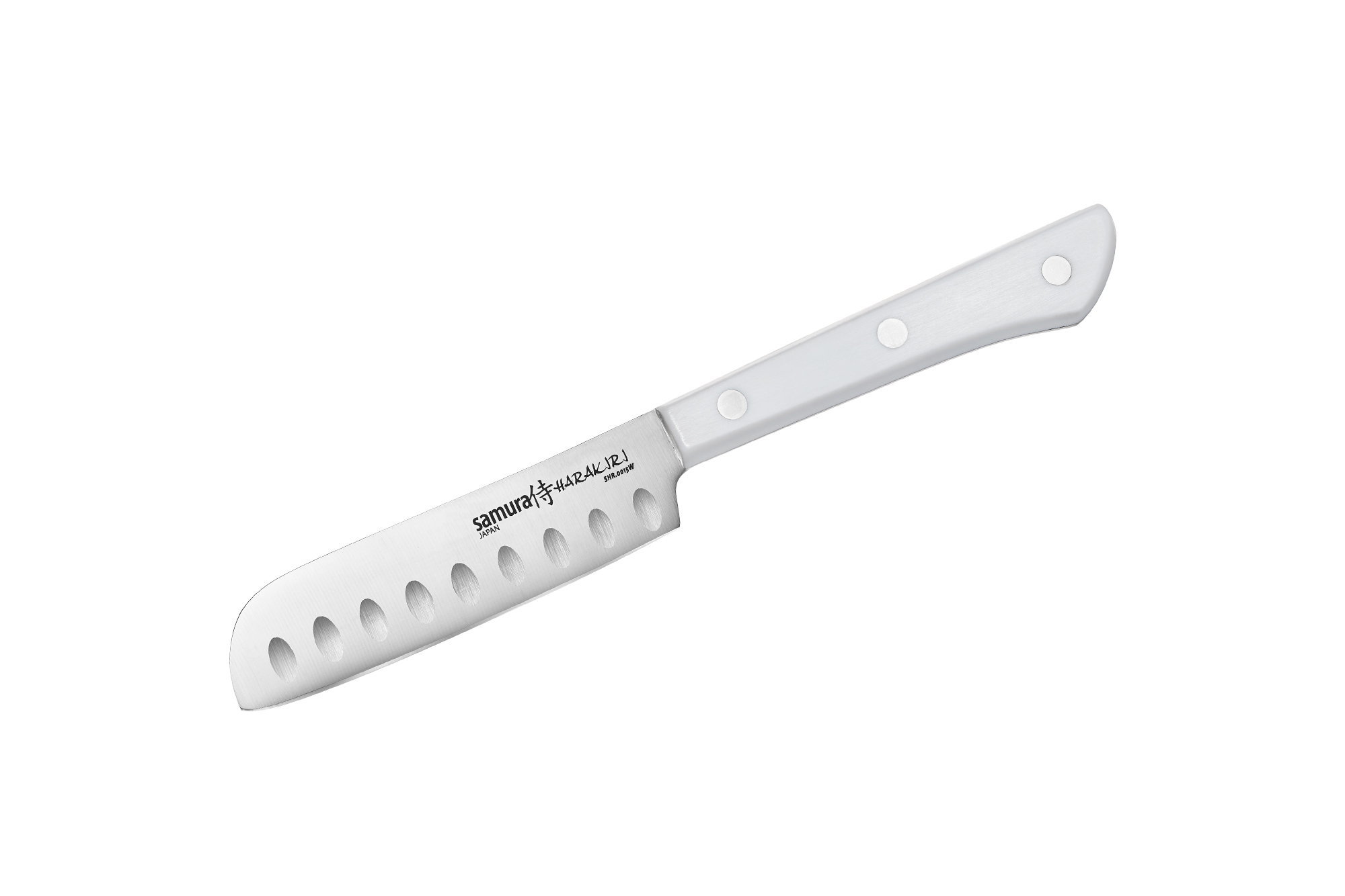 фото Нож кухонный "samura harakiri" для масла 96 мм, корроз.-стойкая сталь, белый abs пластик