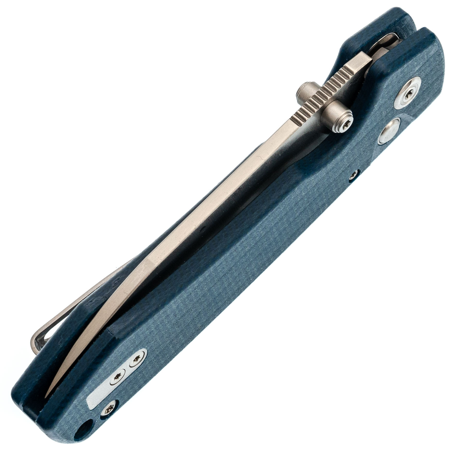 Складной нож Raccoon Vosteed, сталь 14C28N, рукоять микарта, синий - фото 9
