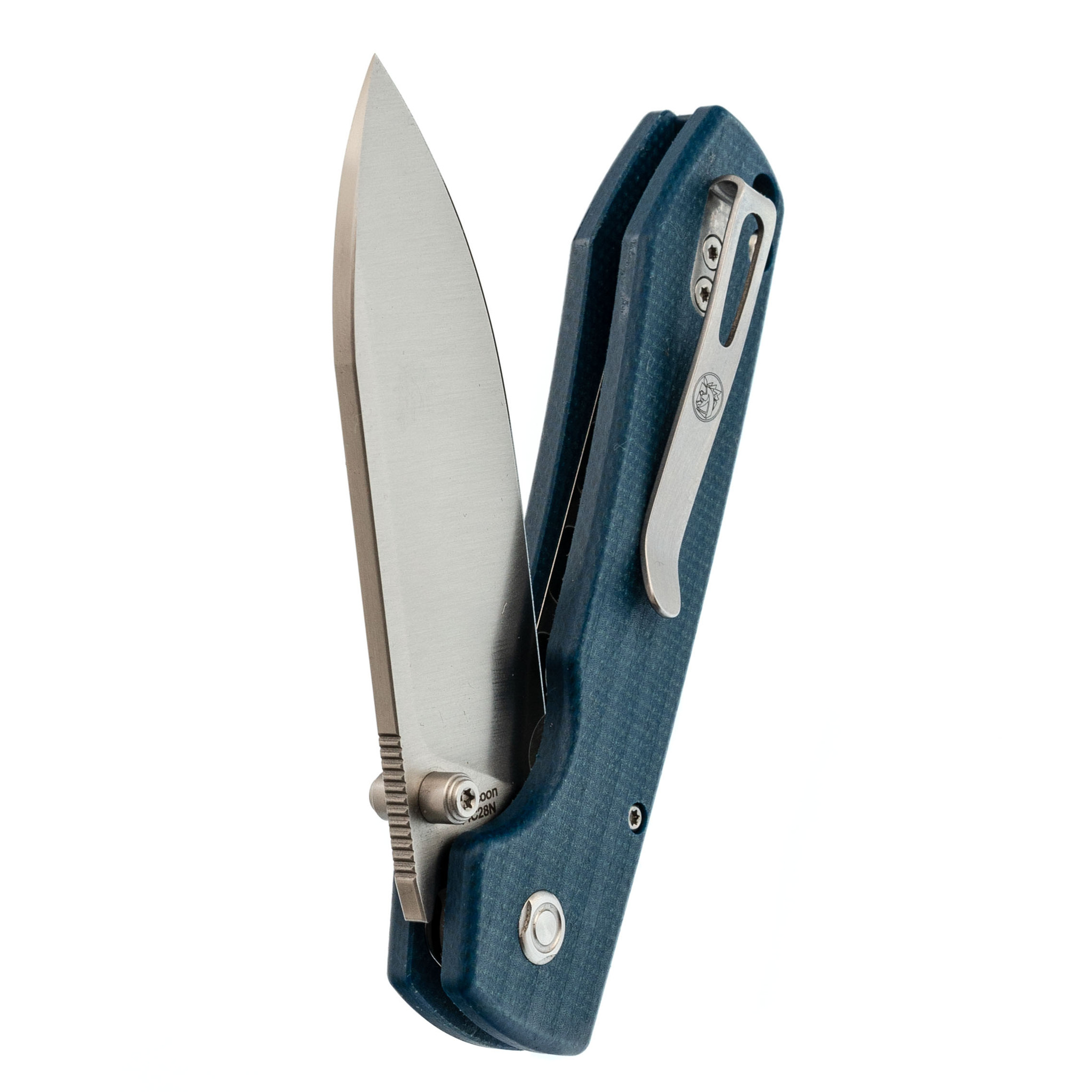Складной нож Raccoon Vosteed, сталь 14C28N, рукоять микарта, синий - фото 5