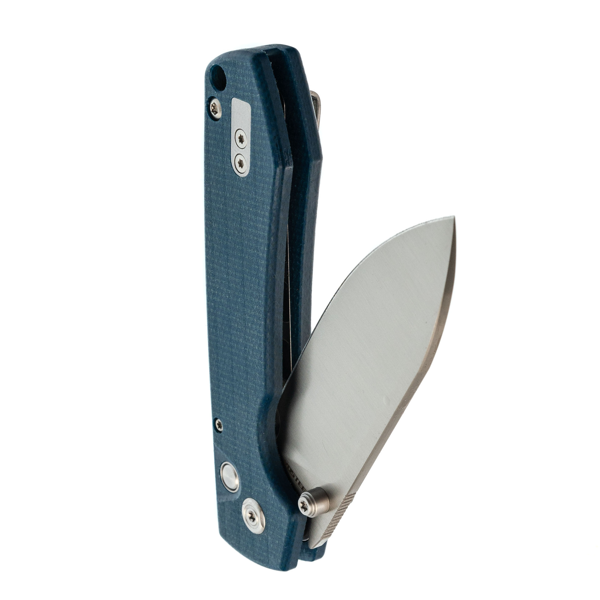 Складной нож Raccoon Vosteed, сталь 14C28N, рукоять микарта, синий - фото 4