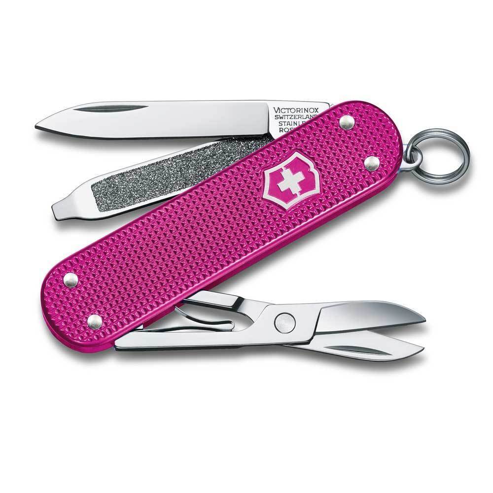 Нож перочинный Victorinox Classic Alox SD Colors, Flamingo Party (0.6221.251G) пурпурный, 58 мм 7 функций 101 004m ножницы маникюр д кутикулы блестящие