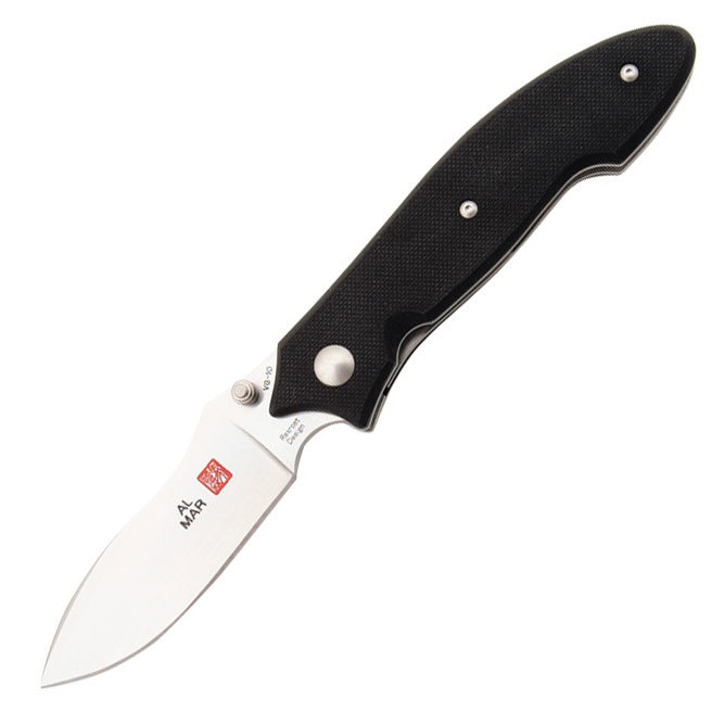 Нож складной Al Mar Nomad  Kirk Rexroat Design, сталь VG-10, рукоять стеклотекстолит G-10 нож кухонный samura damascus sd 0031 y сталь vg 10 дамаск рукоять стеклотекстолит