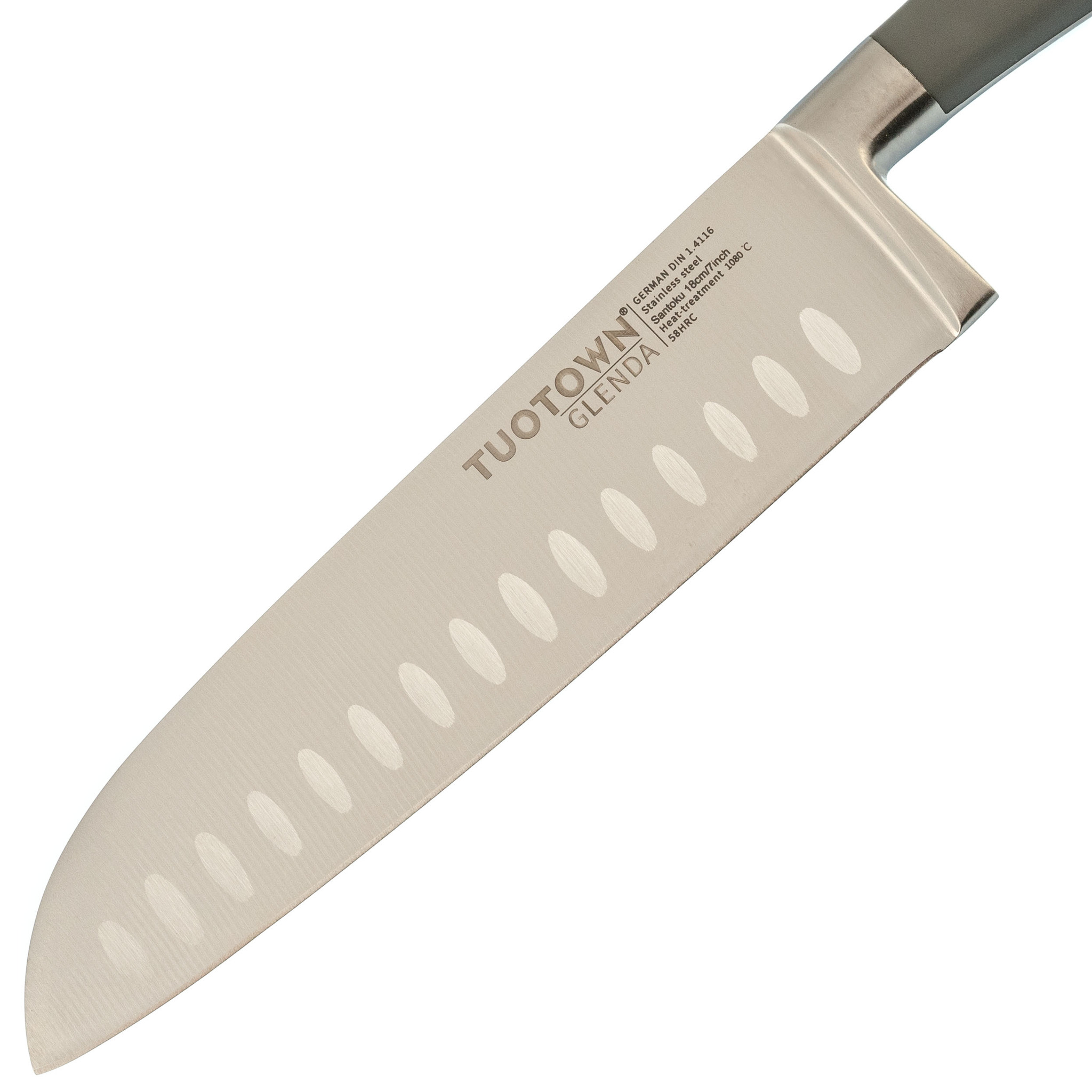 Кухонный нож Сантоку Tuotown, сталь 1.4116, пластик - фото 2