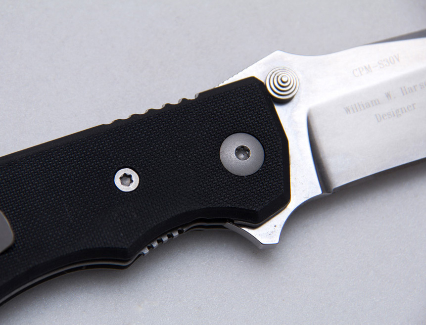 Нож складной Fantoni, HB01, William (Bill) Harsey Design-2, FAN/HB01SwBk, сталь CPM-S35VN, рукоять стеклотекстолит G-10, чёрный от Ножиков