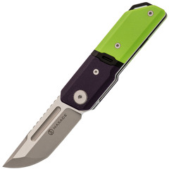 Фото Складной нож Maxace Capsule-2, сталь 10CR15COMOV, рукоять G10, фиолетовый/зеленый