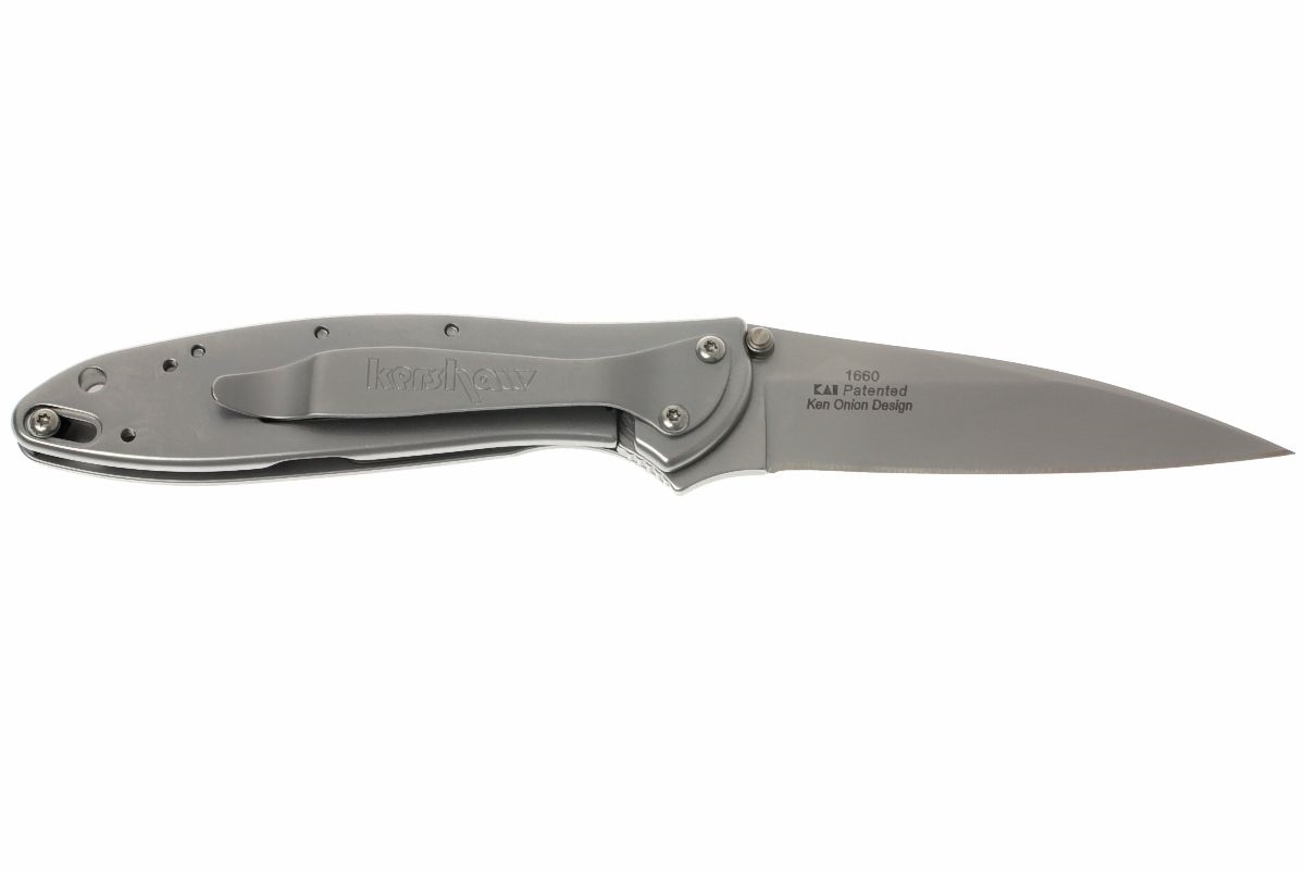 Складной нож Leek - Kershaw 1660, сталь Sandvik™ 14C28N, рукоять нержавеющая сталь 410 Stainless Steel - фото 2