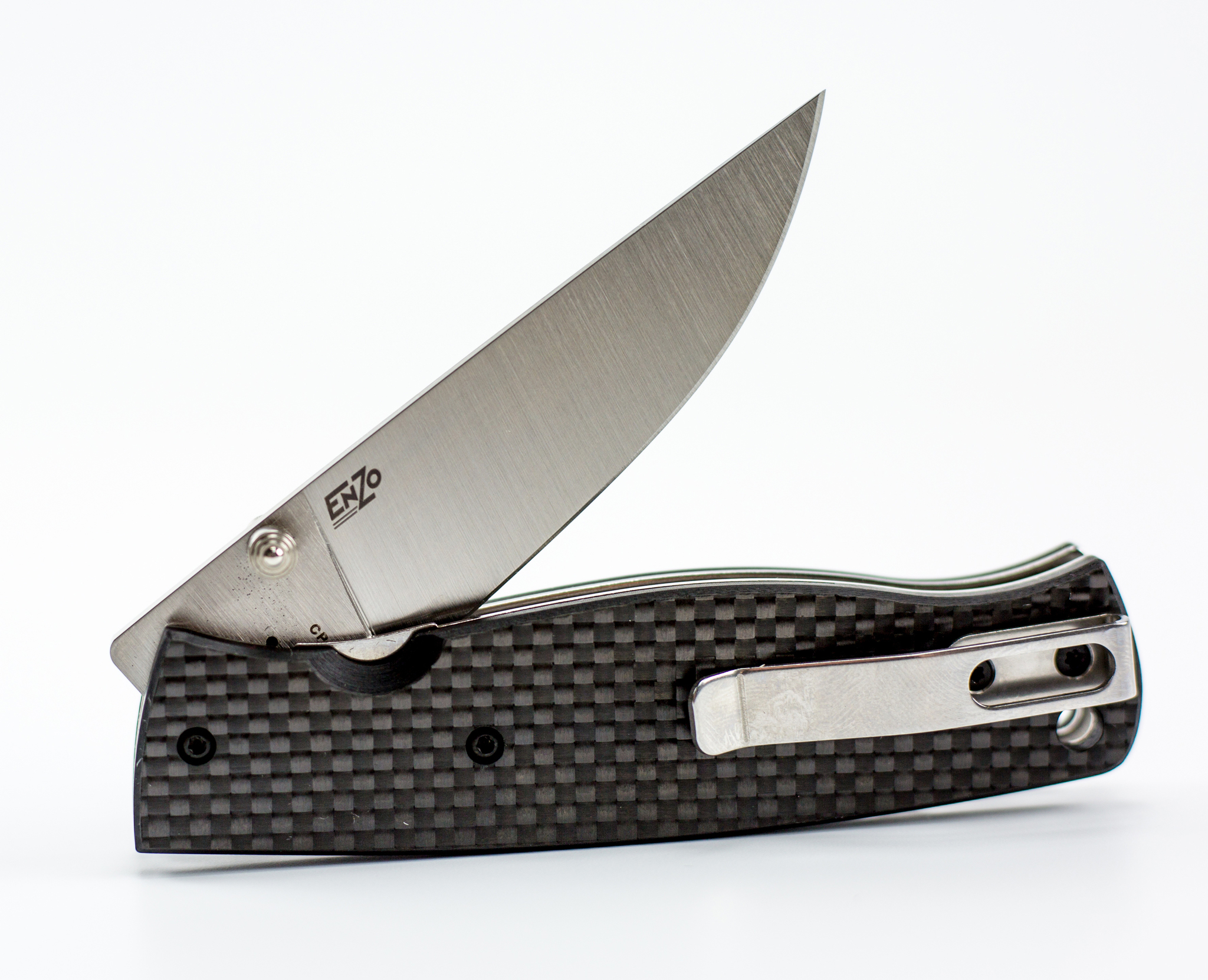 Складной нож Enzo Birk 75, карбон, порошковая сталь S30V - фото 6