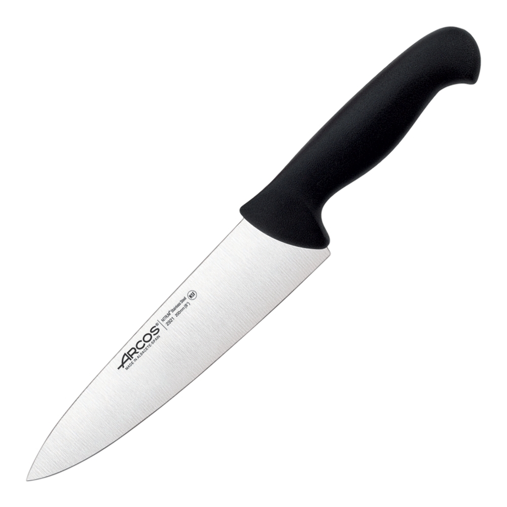 Нож Шефа 2900 292125, 200 мм, черный нож шефа 2900 292225 250 мм