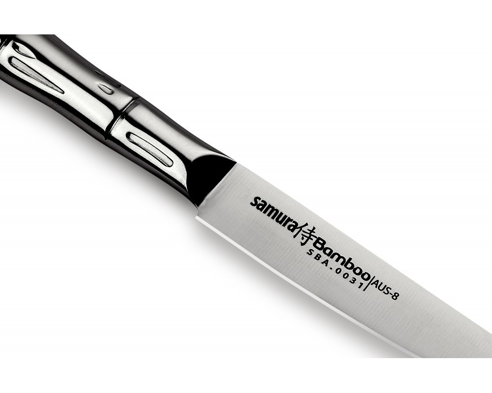 Нож кухонный для стейка Samura Bamboo SBA-0031/Y, сталь AUS-8 - фото 2