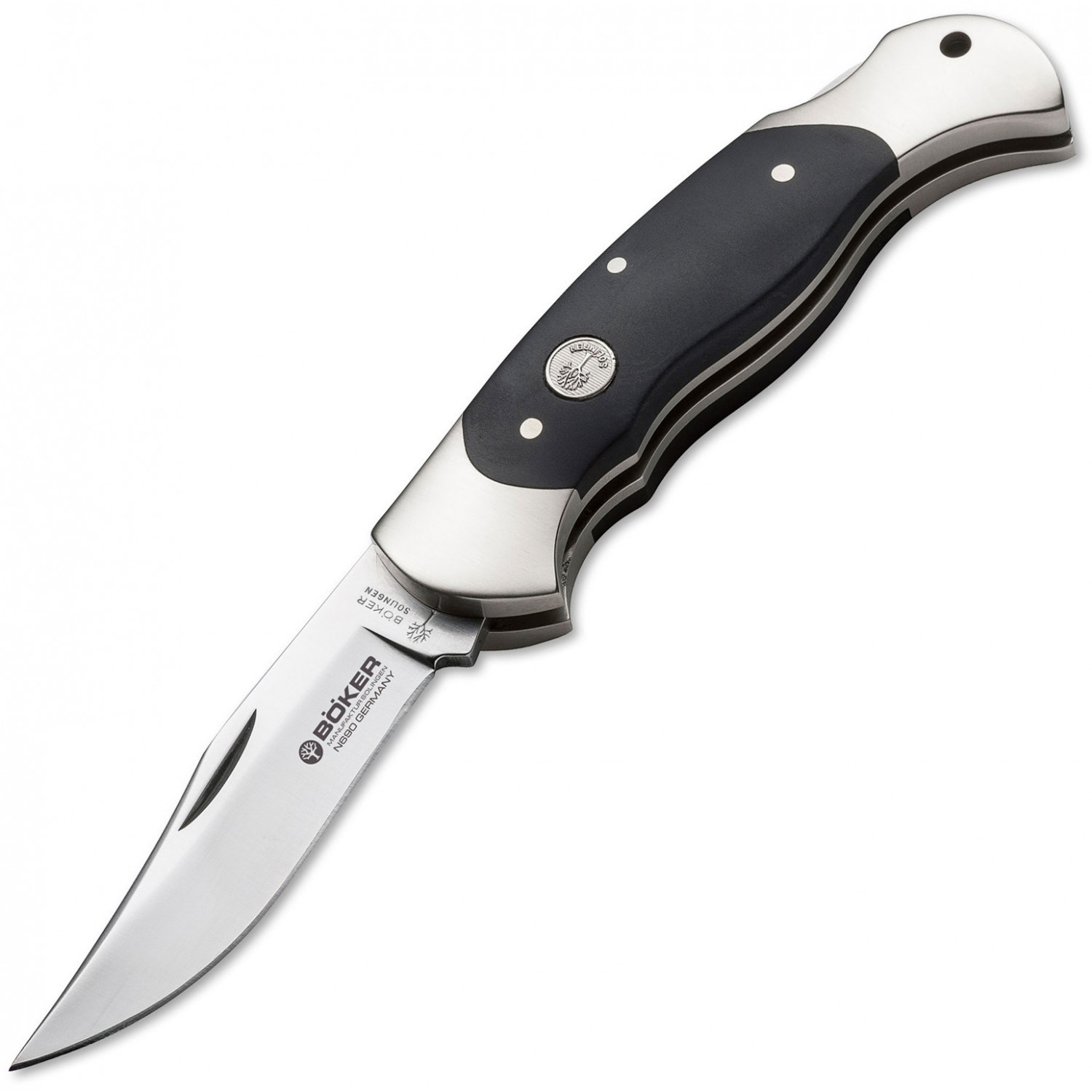 Нож складной Scout ABS - BOKER 112033, сталь Bhler N690 Satin, рукоять ABS-Пластик/нейзильбер - фото 1