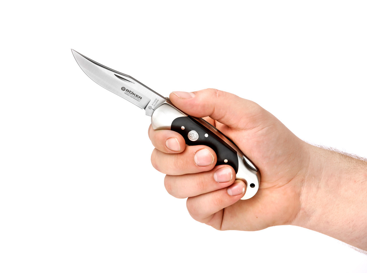 Нож складной Scout ABS - BOKER 112033, сталь Bhler N690 Satin, рукоять ABS-Пластик/нейзильбер - фото 6