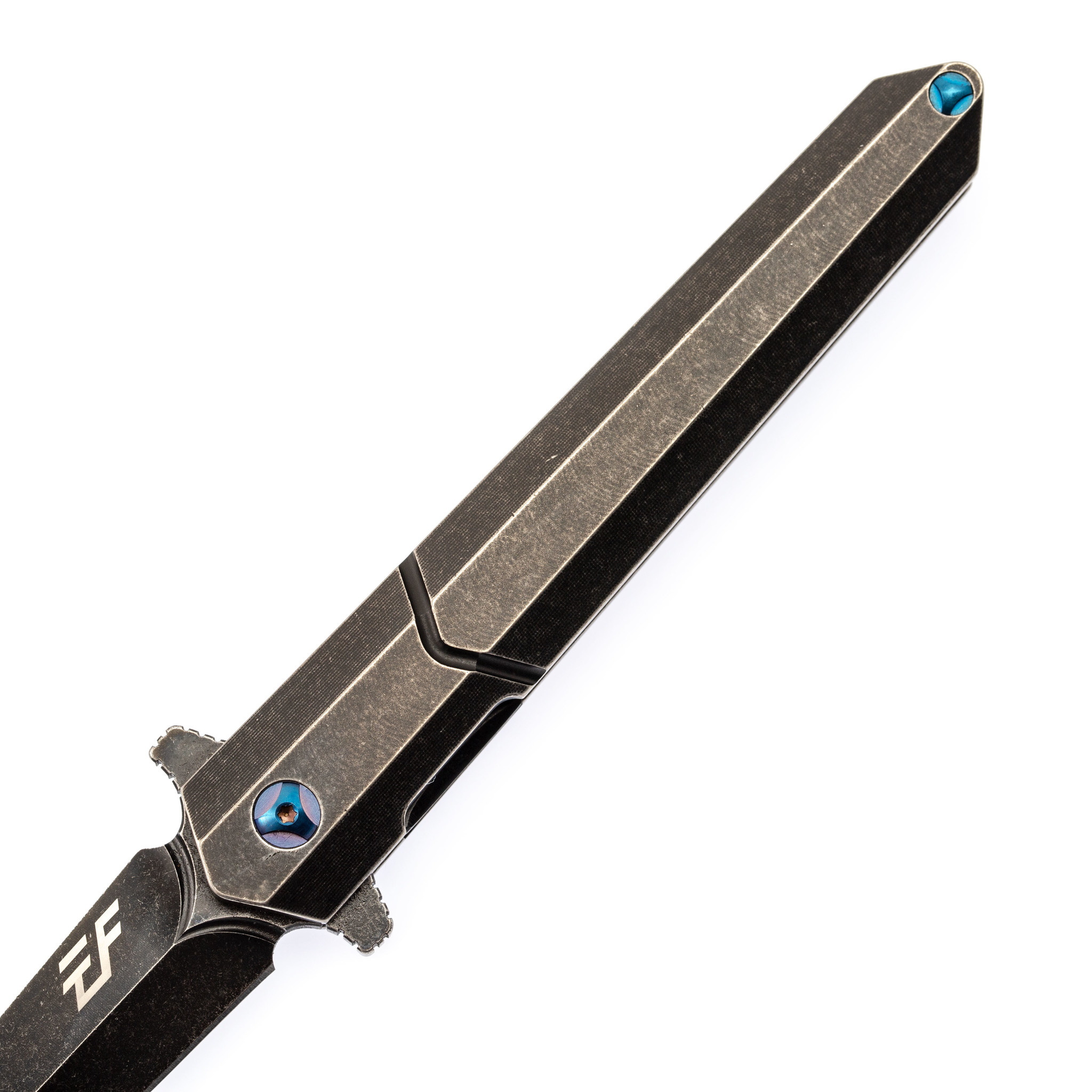 Складной нож Eafengrow EF940 темный, сталь D2, титан от Ножиков