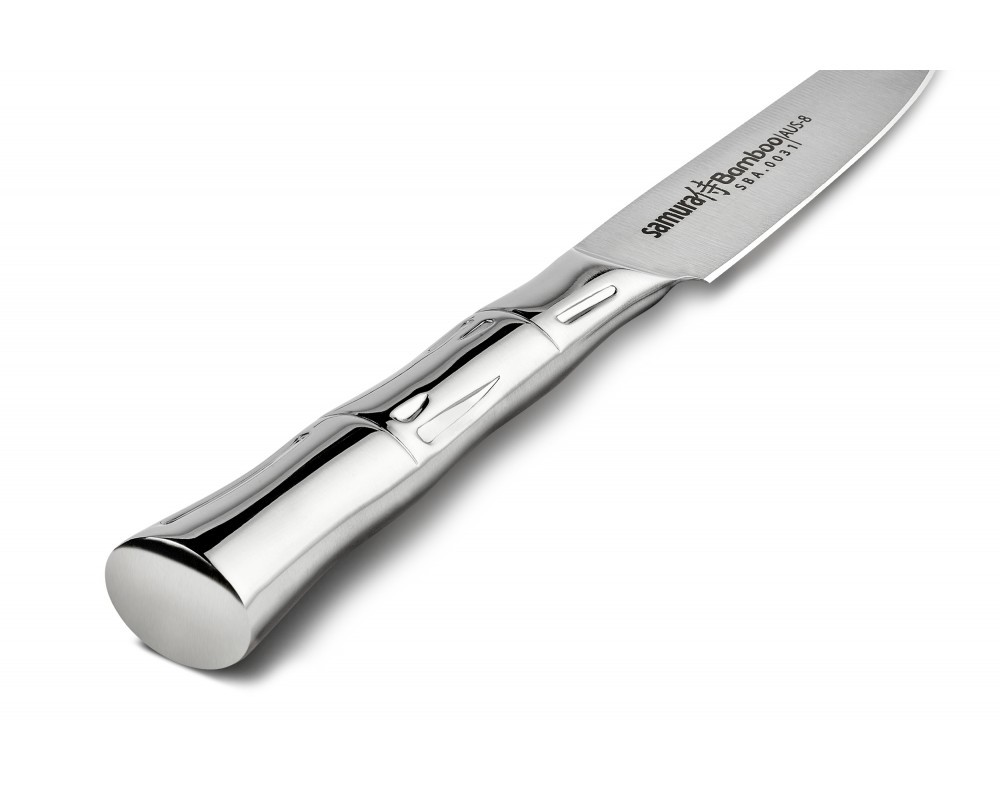 Нож кухонный для стейка Samura Bamboo SBA-0031/Y, сталь AUS-8 - фото 6