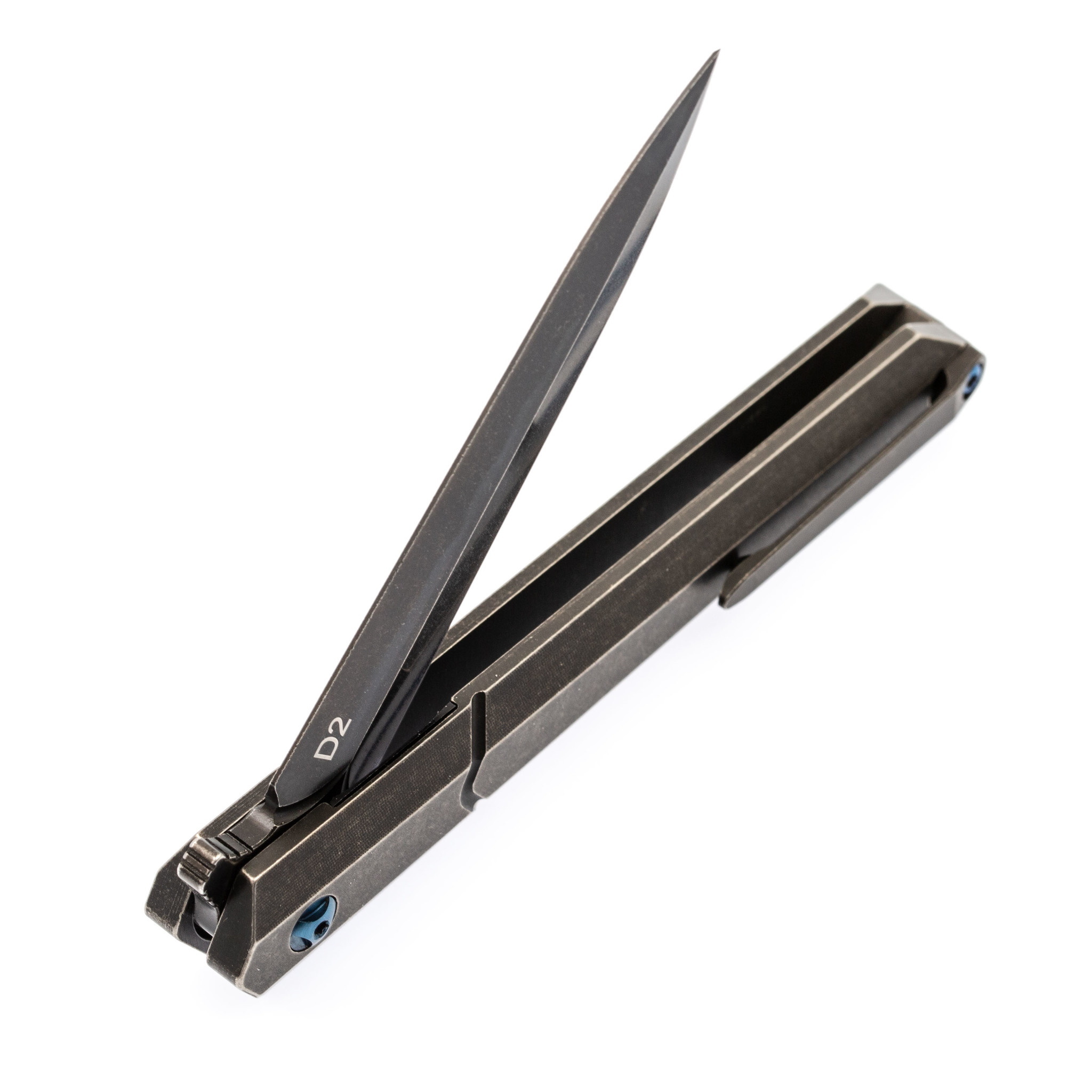 Складной нож Eafengrow EF940 темный, сталь D2, титан от Ножиков