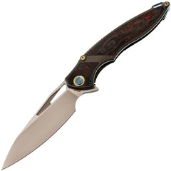 Фото Нож складной RK1902 Rikeknife, сталь M390, рукоять Red Carbon fiber