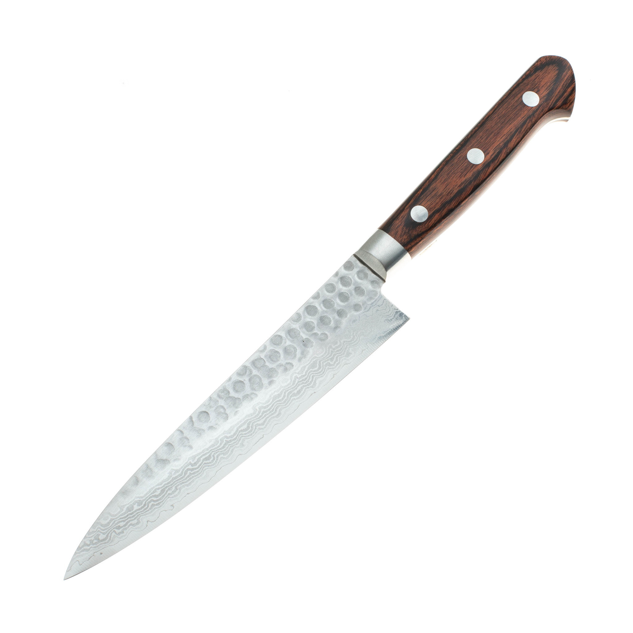 Нож Сантоку Sakai Takayuki 07221 135 мм, сталь VG-10, Damascus 17 слоев, дерево - фото 1