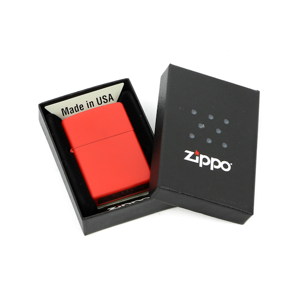 Зажигалка ZIPPO Classic, латунь с покрытием Red Matte, красный, матовая, 36х12x56 мм - фото 2