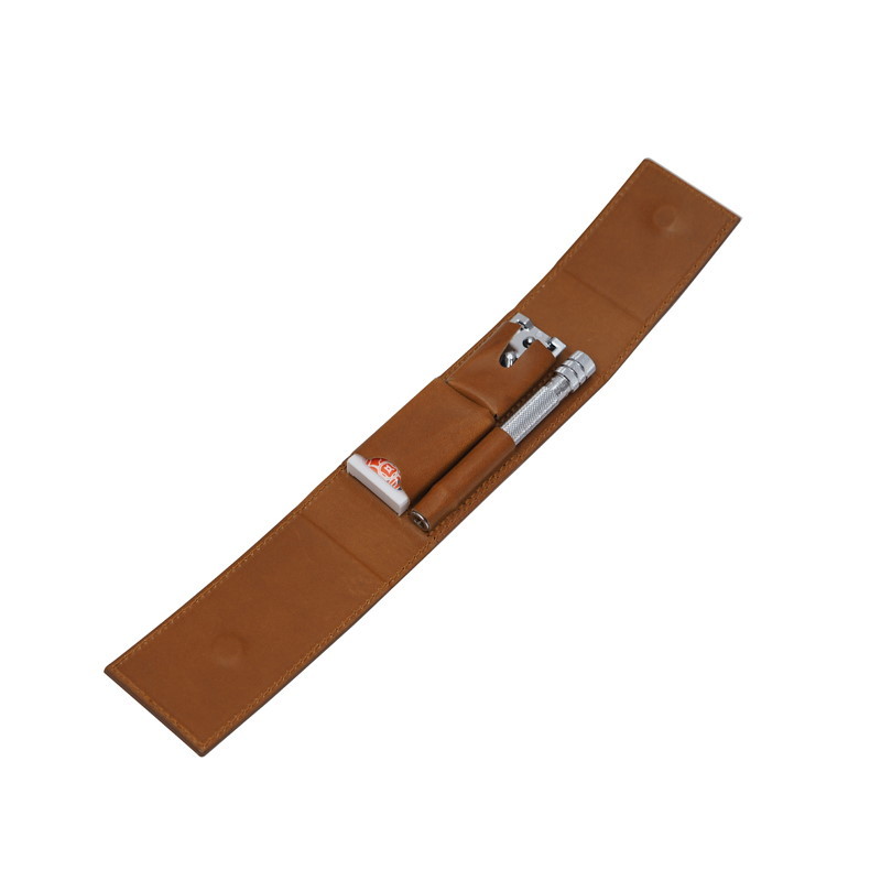 Набор бритвенный Dovo Limited Edition, 2 предмета, кожаный футляр от Ножиков