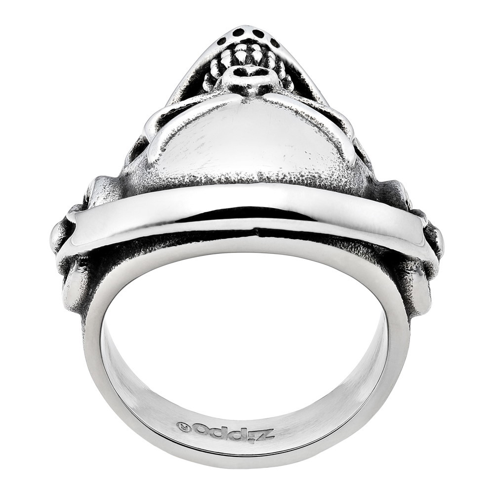 Кольцо с черепом ZIPPO, серебристое, в форме черепа, нержавеющая сталь, диаметр 22,3 мм от Ножиков