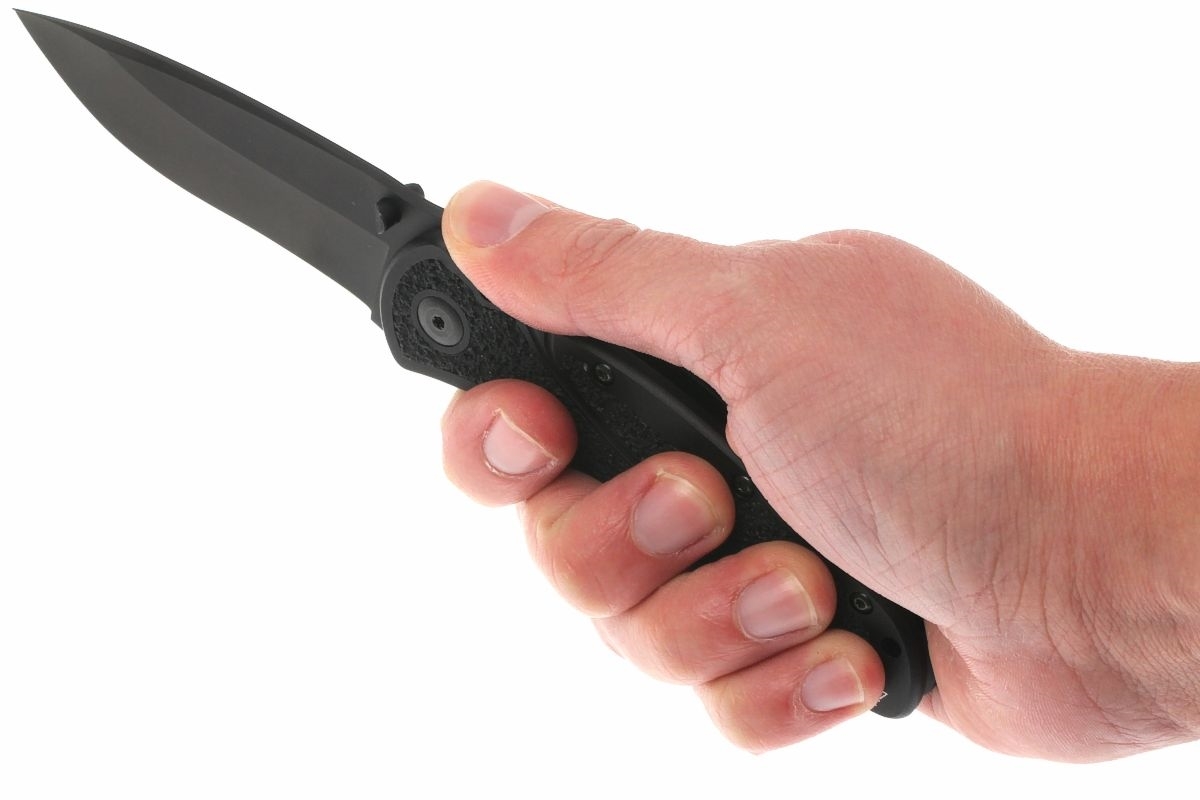 Нож складной Kershaw 1670BLK Blur Black, сталь Sandvik 14C28N, рукоять анодированный алюминий - фото 8