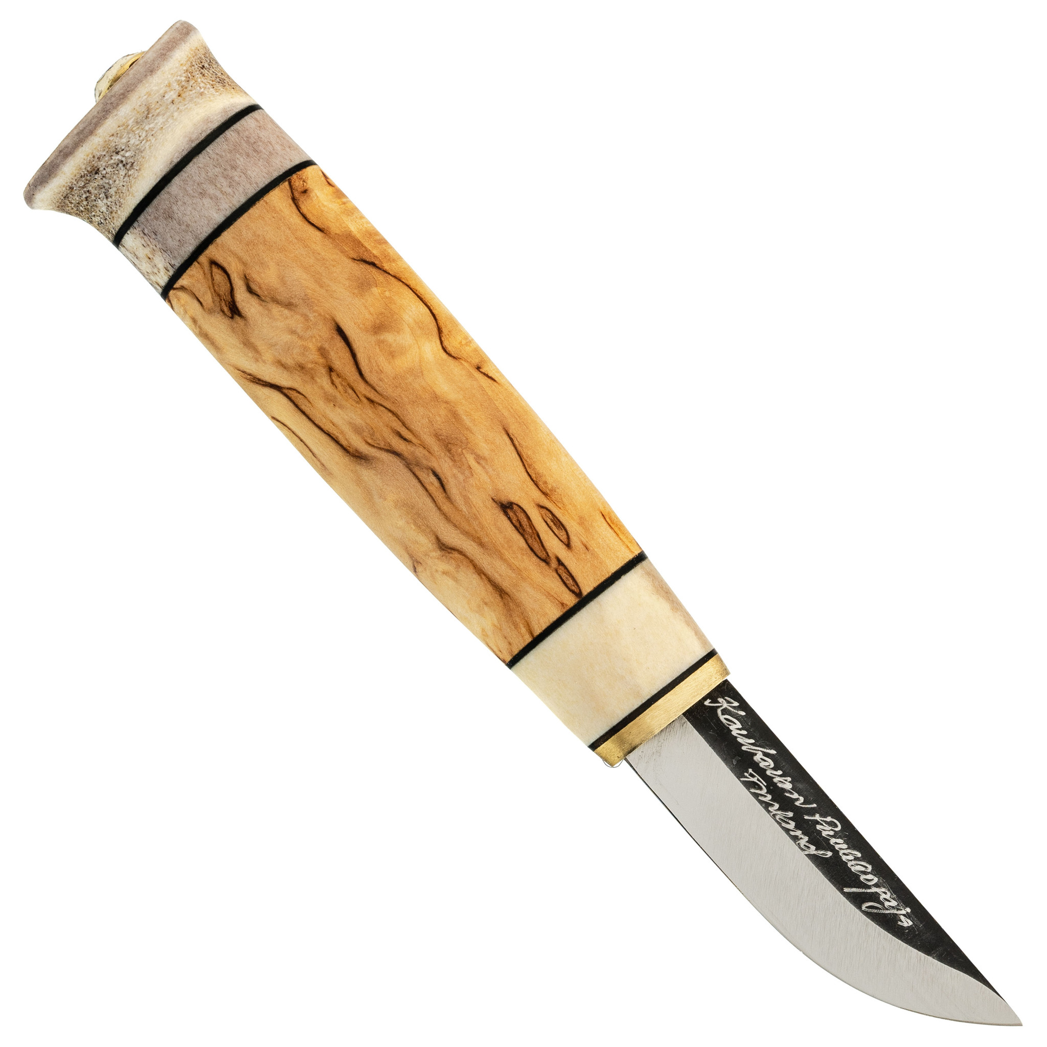 Нож Kauhava Puukko Knife 62, сталь 80CrV2, финская береза/рог оленя - фото 3