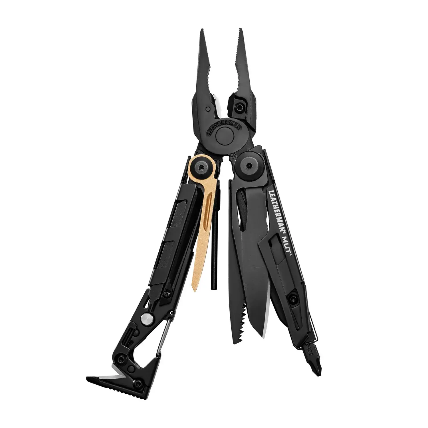 

Мультитул Leatherman MUT Black, сталь 420НС, 16 инструментов с зеленым чехлом