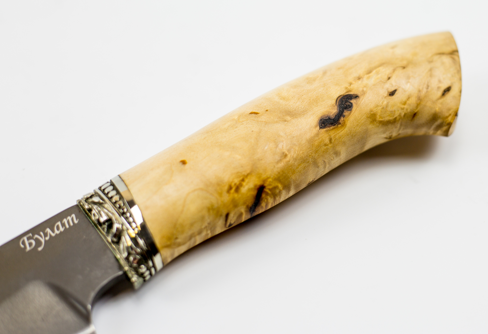 фото Нож универсальный, сталь булат, карельская береза промтехснаб