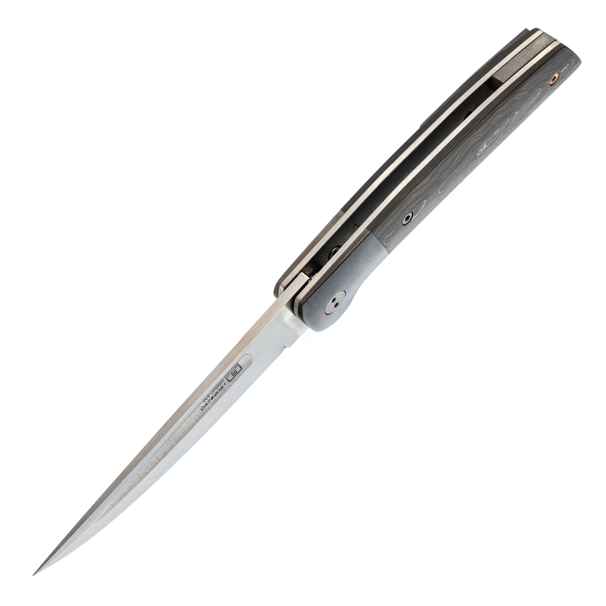Складной нож Mehanikknives №1, сталь M398, рукоять карбон от Ножиков