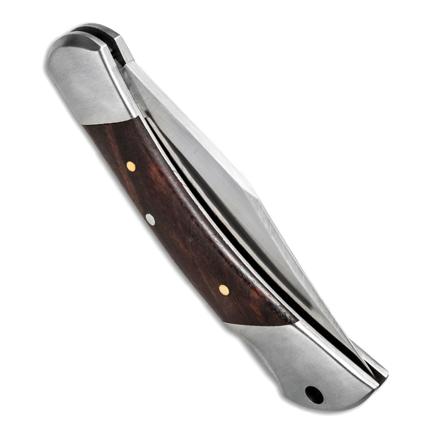 Складной нож Fox Win Collection, сталь 12C27, рукоять нержавеющая сталь/дерево, коричневый - фото 3
