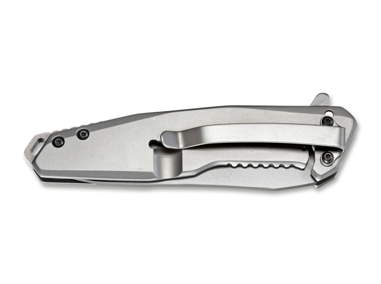 Складной нож Magnum Olisar - Boker 01RY847, сталь 440A Titanium Nitride, рукоять нержавеющая сталь/карбон - фото 4