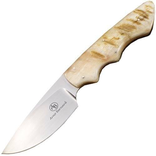 Нож с фиксированным клинком Arno Bernard Great White, сталь N690, рукоять рог барана