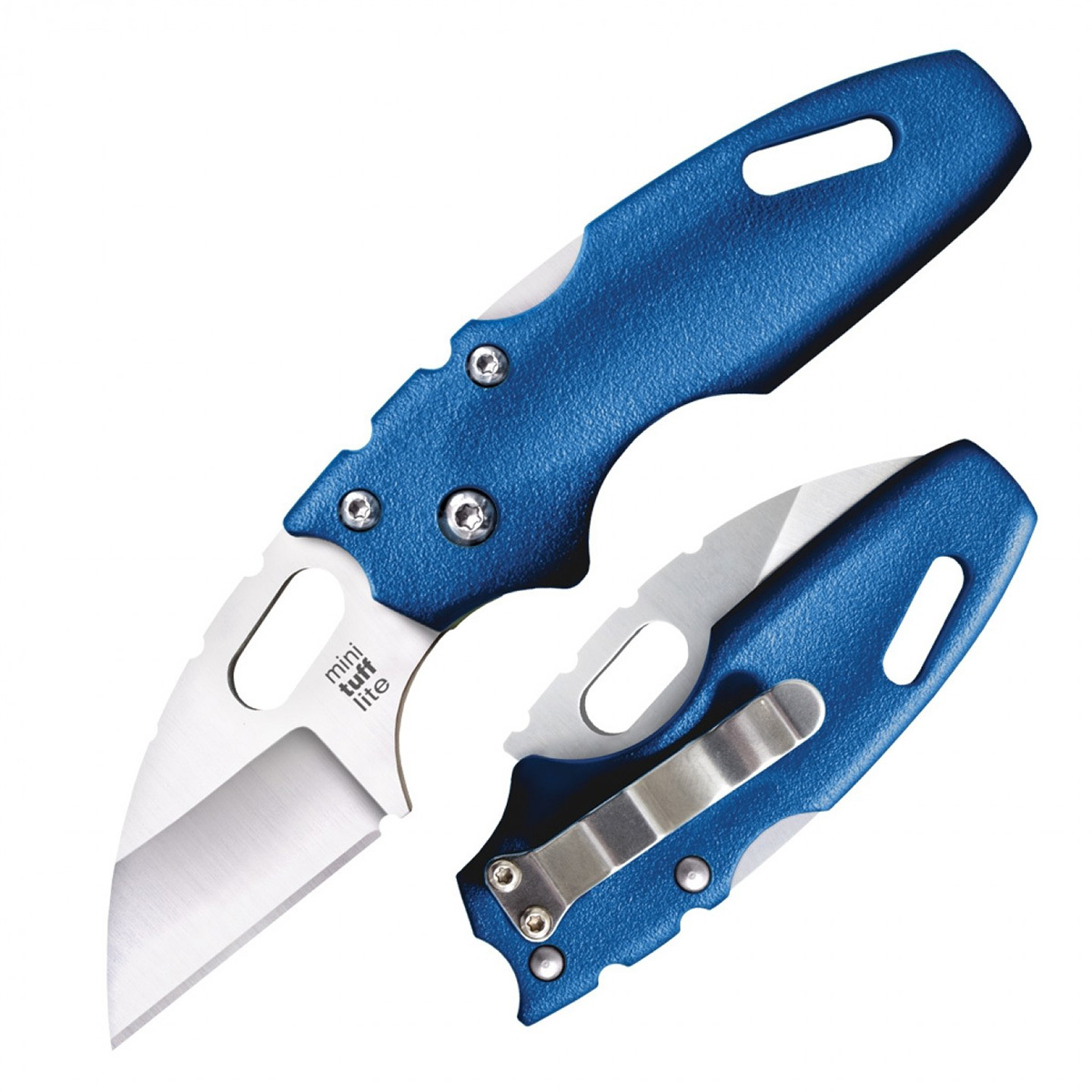 Складной нож Mini Tuff Lite Plain Cold Steel, сталь 4034SS, рукоять синий Griv-Ex темляк длинный для ножа с бусиной obereg lite b r