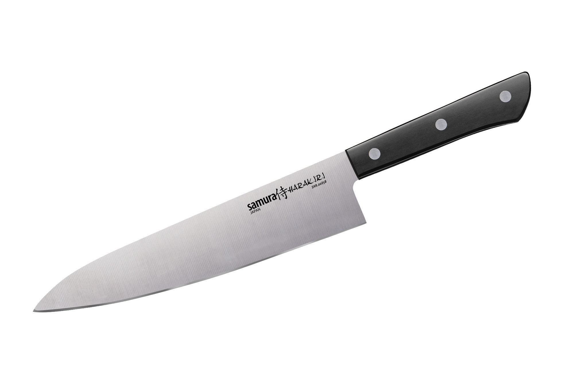 Нож кухонный Шеф Samura  HARAKIRI  (SHR-0085B) 208 мм, сталь AUS-8, рукоять ABS пластик, чёрный