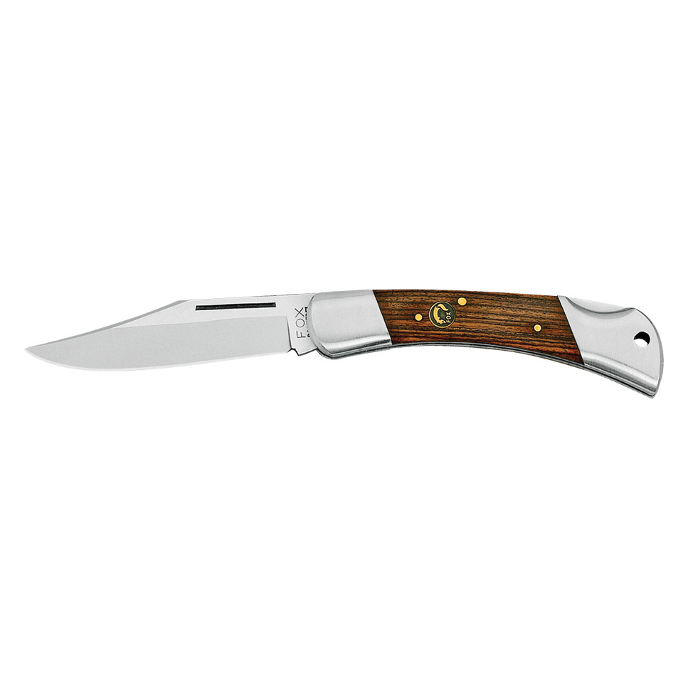 Складной нож Fox Win Collection, сталь 12C27, рукоять нержавеющая сталь/дерево, коричневый - фото 2