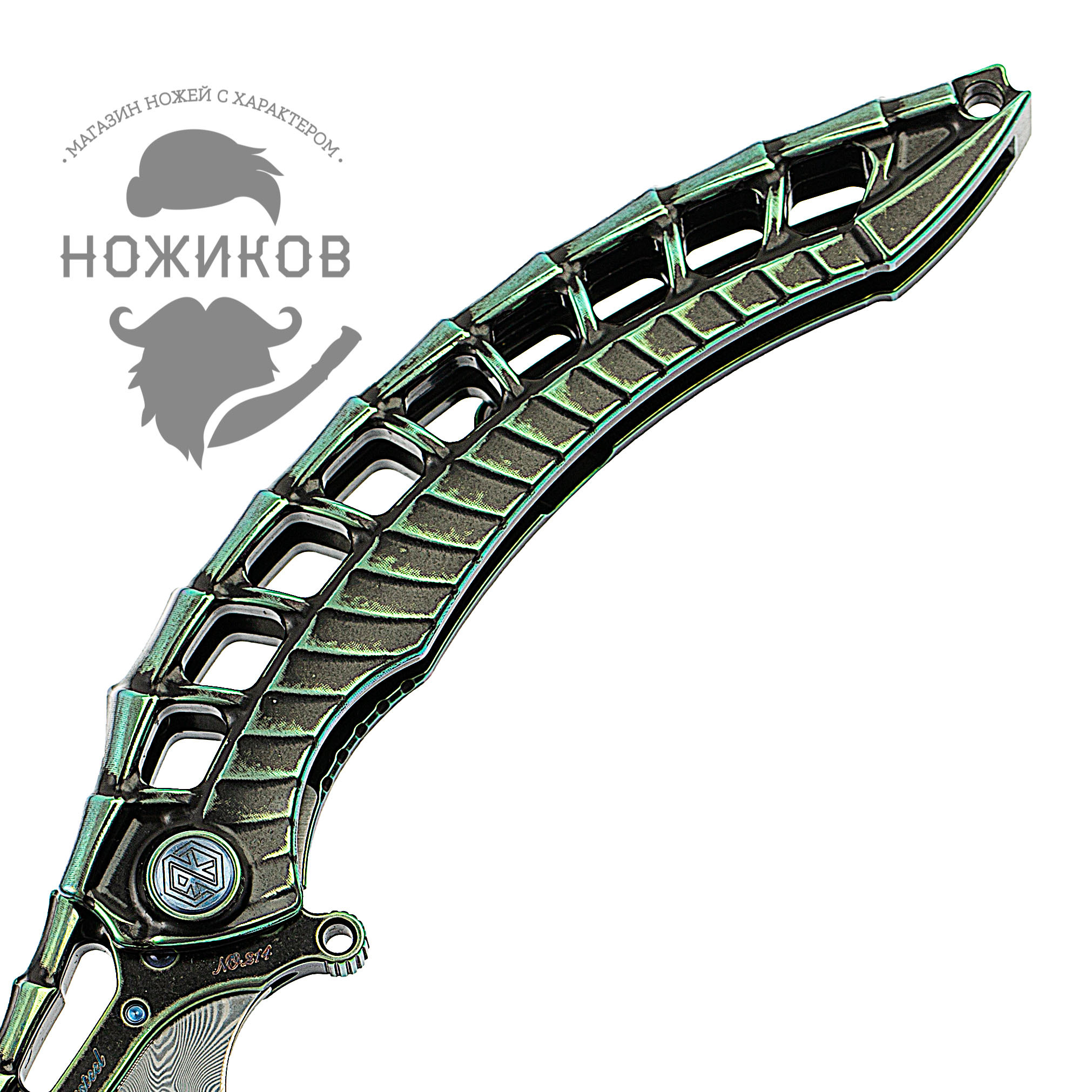 Складной нож Alien Green с тактической ручкой, Limited Edition - фото 3