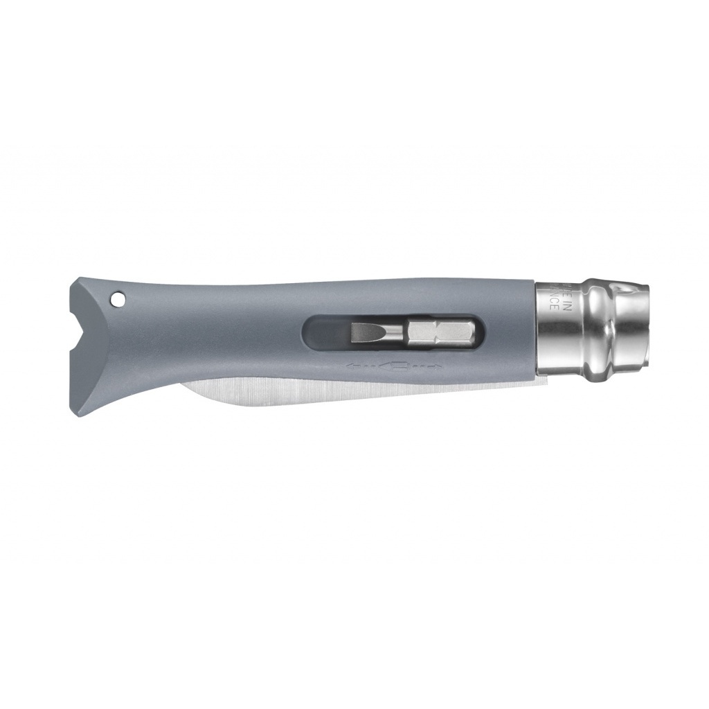 Нож складной Opinel №9 VRI DIY Grey, сталь Sandvik 12C27, рукоять термопластик, серый, 001792 - фото 3