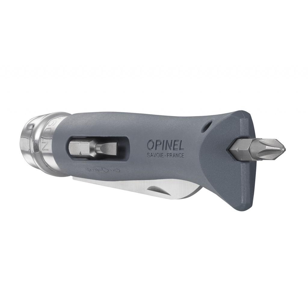Нож складной Opinel №9 VRI DIY Grey, сталь Sandvik 12C27, рукоять термопластик, серый, 001792 - фото 4