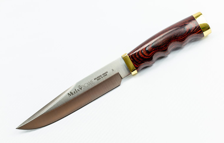 Охотничий нож Muela Bowie, сталь X50CrMoV15, рукоять Pakka Wood, коричневый