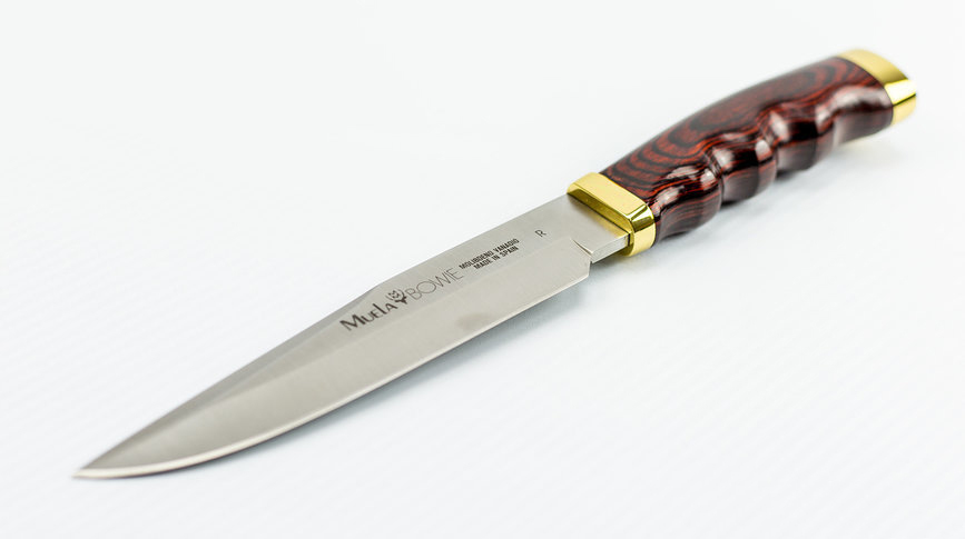 Охотничий нож Muela Bowie, сталь X50CrMoV15, рукоять Pakka Wood, коричневый от Ножиков