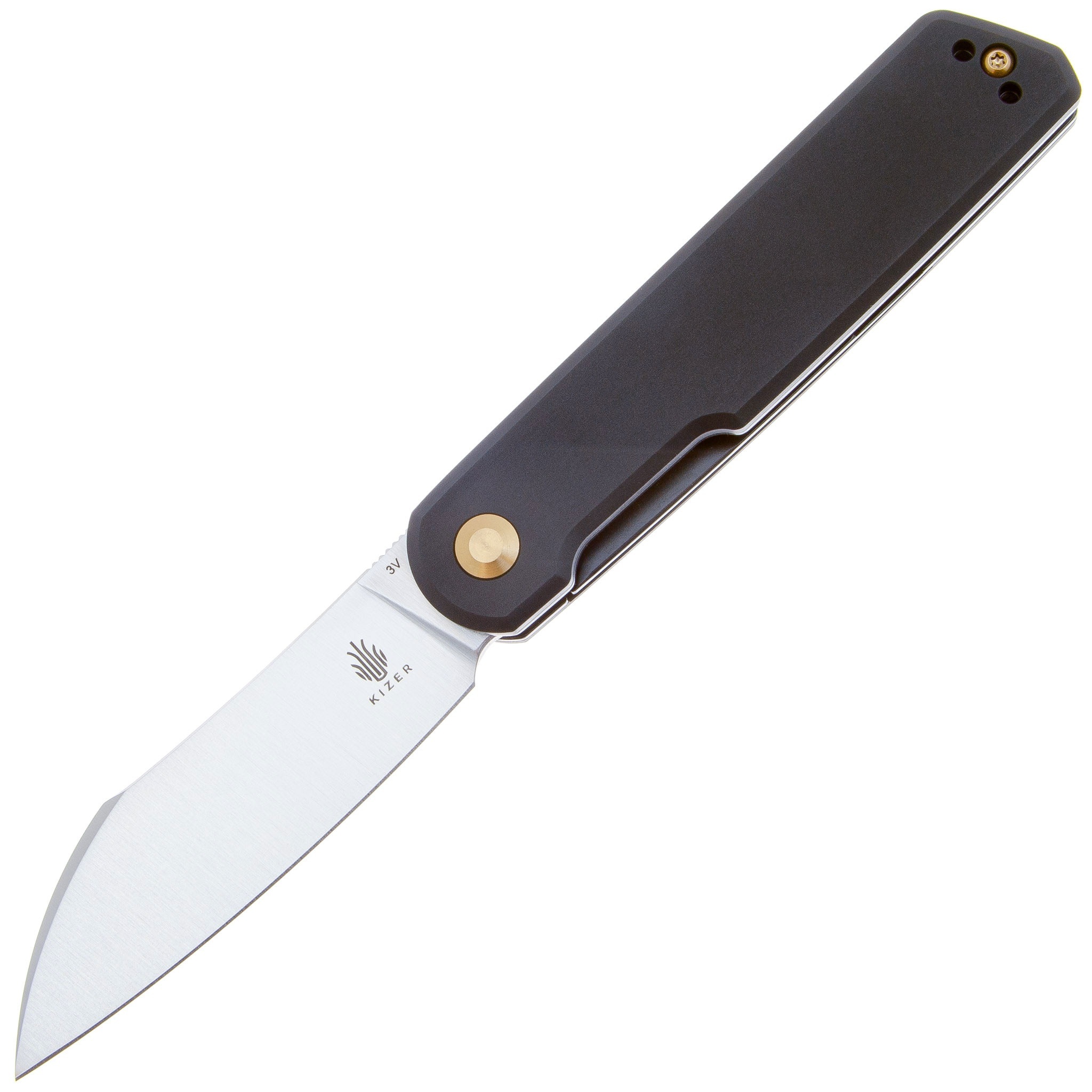 Складной нож Kizer Klipper, сталь CPM-3V, рукоять алюминий, черный