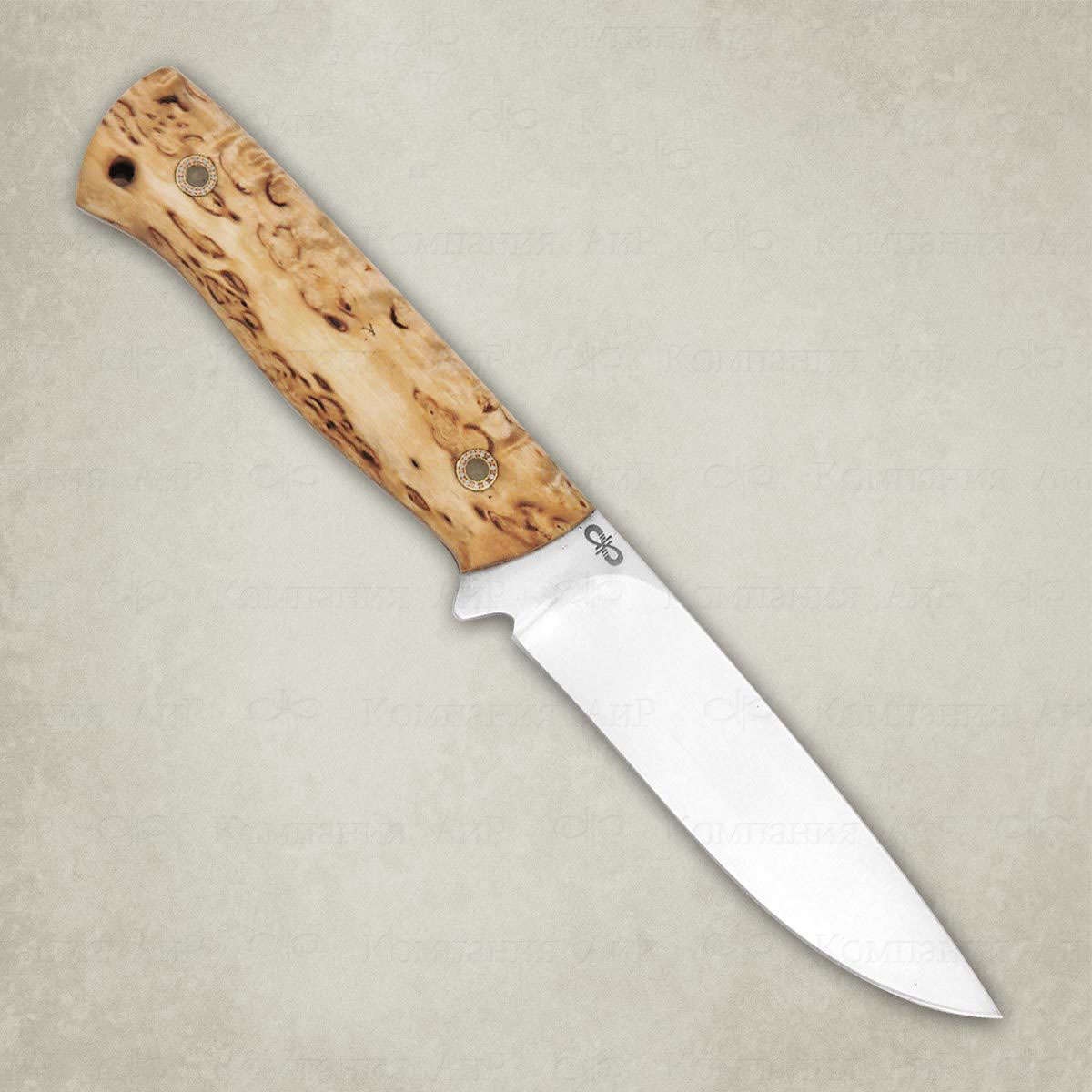 Нож разделочный АиР Стриж ЦМ сталь 110х18 М-ШД рукоять карельская береза.